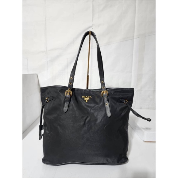 Authentic PRADA Tessuto Nylon Saffiano Tote Black - Picture 1 of 14